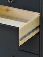 Комод, 50х39х79, Неаполь, для прихожей, для одежды и игрушек, из натурального дерева, с 5-ю ящиками, серый, Dipriz