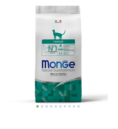 Monge Cat Hairball Сухой корм для кошек для выведения шерсти 1,5 кг