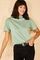 Qadın üçün açıq yaşıl, uzun boğaz t-shirt 10501029