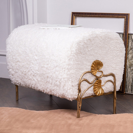 Банкетка Нимфея Молоко Бронза