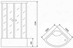 Душевая кабина Timo T-1100