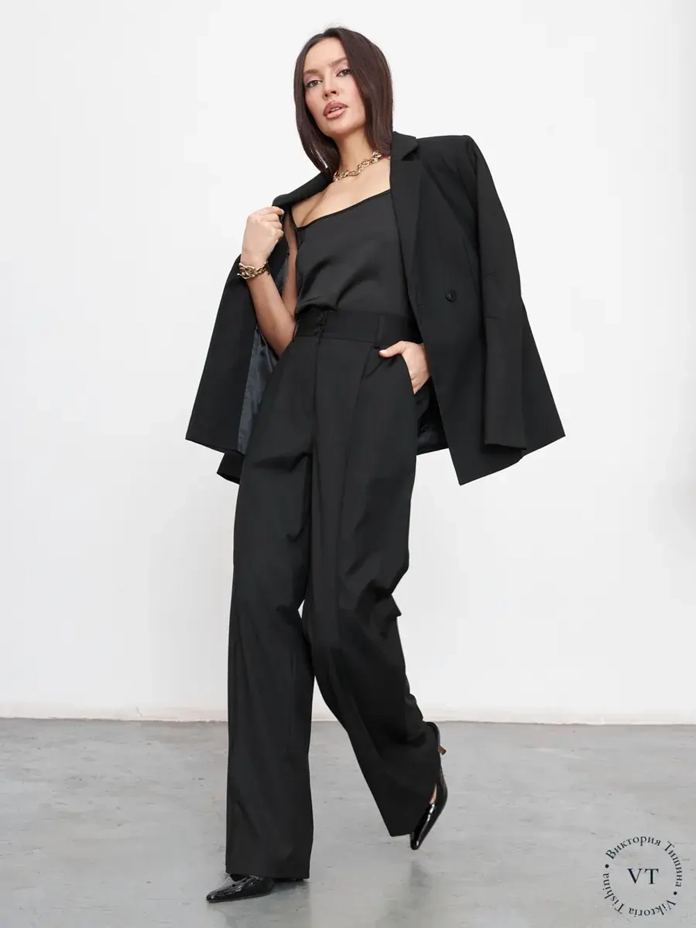 Брюки палаццо классические