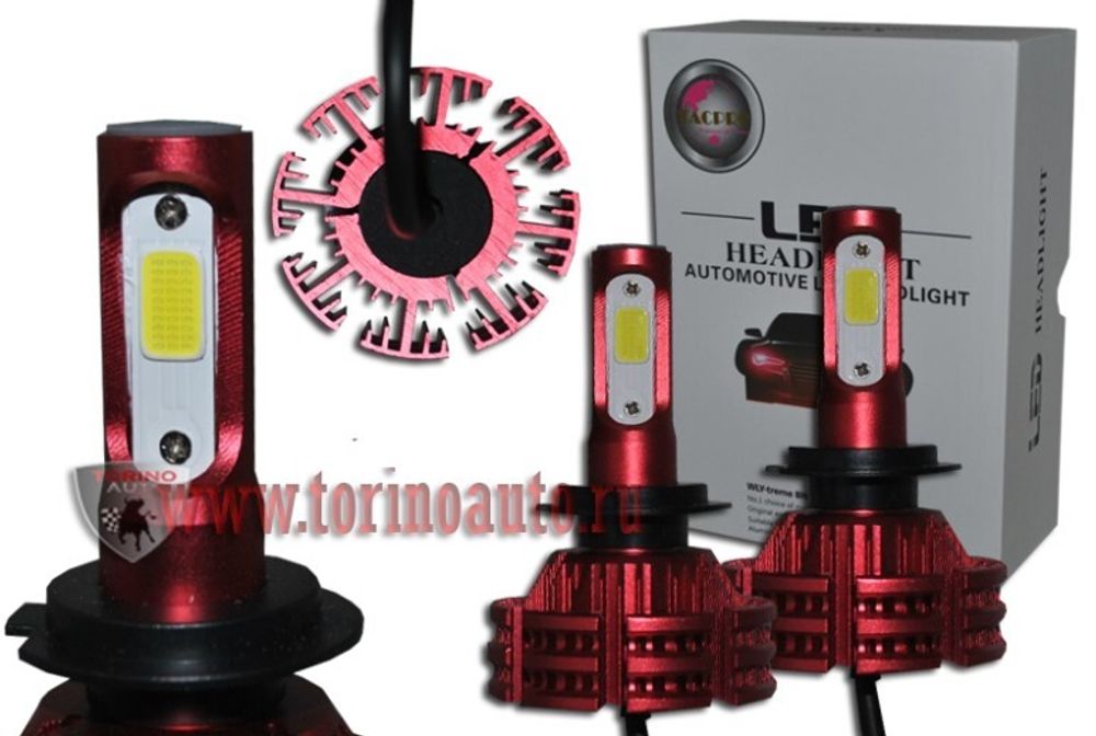 Лампа H7 12V CREE 60W/6000LM 2 шт (Torino Auto)