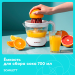 Соковыжималка SCARLETT SC-JE50C06 белый с красным