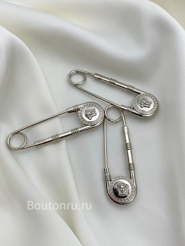 Брошь булавка Верс. серебристая