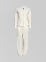 Костюм LJHY 25027 однотонный из лонгслива на молнии и широких штанов