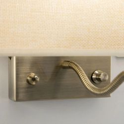 Citilux Декарт CL704303 Бра с бежевым абажуром и диммером