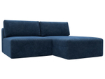 Диван угловой модульный Лига-060 НПБ угол универсальный, BRUT 11 синий, Велюр, 129510