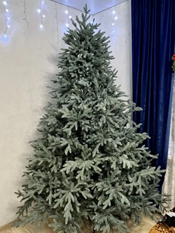 Ель Искусственная Царь елка Раскидистая Премиум голубая 210 см