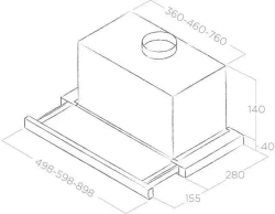 Встраиваемая вытяжка Elica ELITE 14 LUX GRVT/A/90