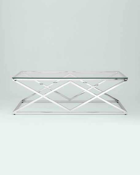 Журнальный стол 120*60 ИНСИГНИЯ серебро