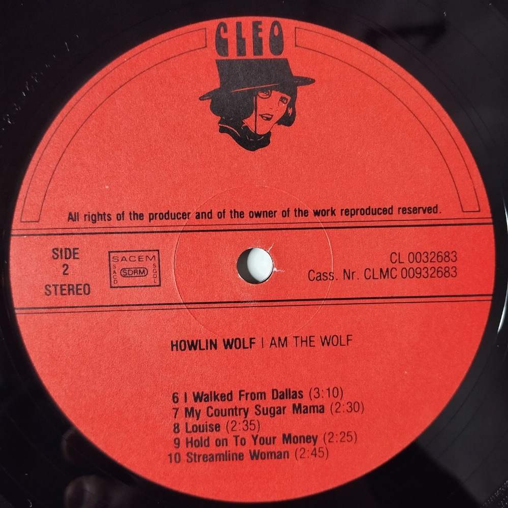 Винтажная виниловая пластинка LP Howlin Wolf I Am The Wolf (France 1988)