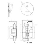 Смыв сенсорный/с кнопкой встраиваемый для унитаза алюминий NOFER 07292.B глянцевый