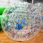 Зорб ТПУ "Капля" с цветными стропами, диаметр 3 м