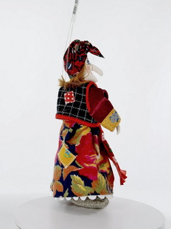 Кукла-подвеска набивная Баба-Яга. Сувенир ручной работы