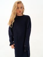 Платье для девочки с длинным рукавом AT1039 синий