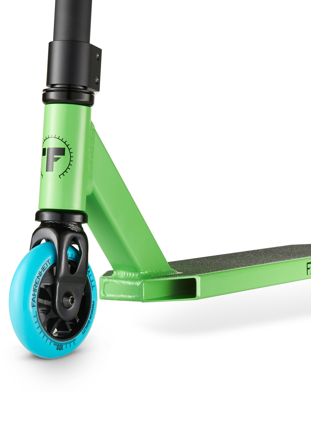 Самокат трюковой Fahrenheit F1 зеленый/голубой
