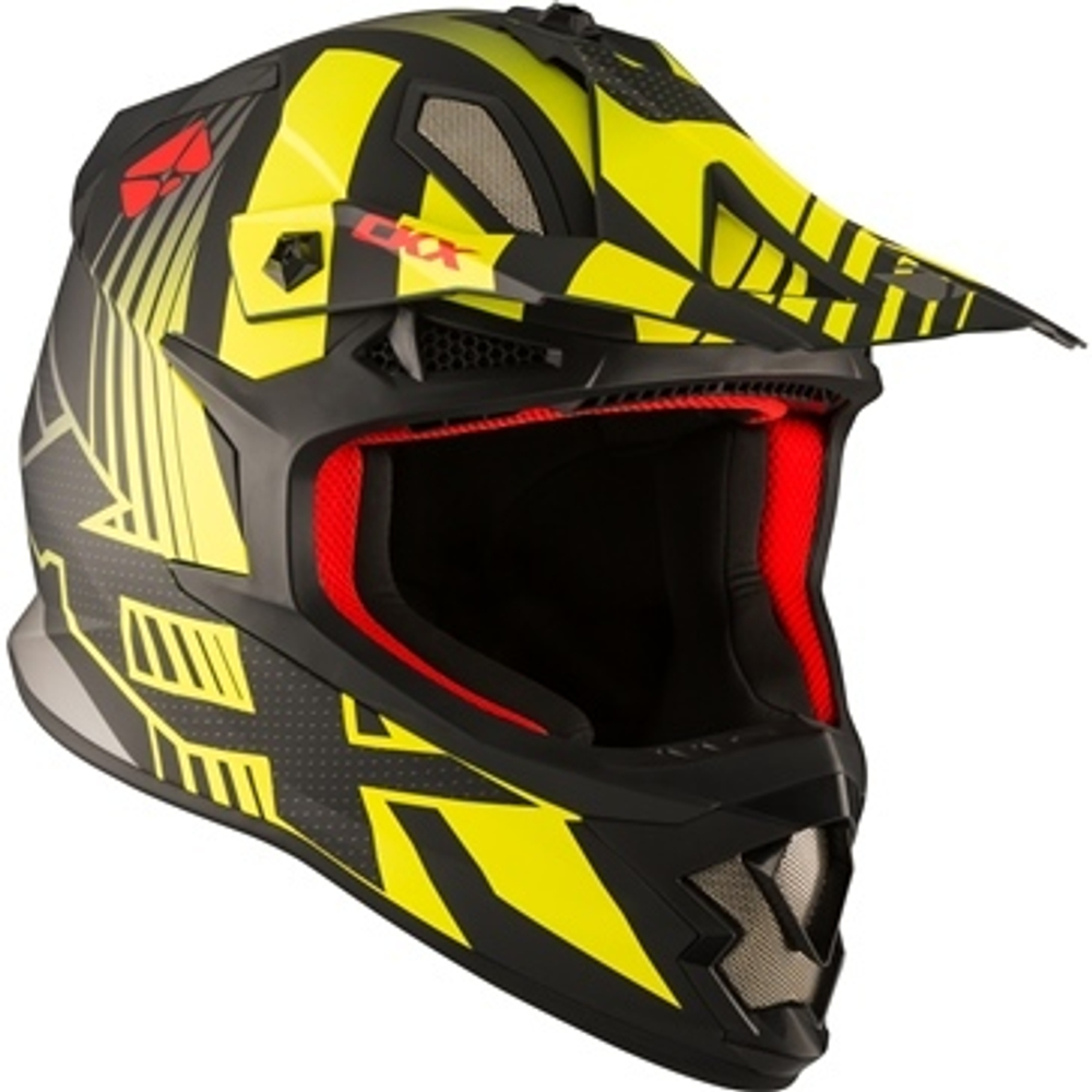 Шлем CKX TX319 RAIDER , жёлтый-чёрный матовый