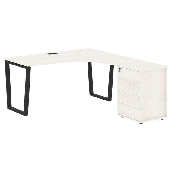 Стол эргономичный с тумбой EVCET 1518(R) 1560х1880х750 EDIS