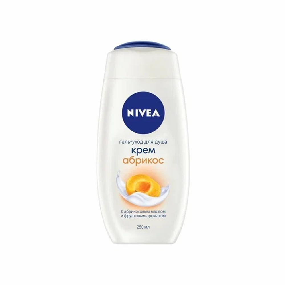 NIVEA ГЕЛЬ-УХОД  Д/ДУША КРЕМ И АБРИКОС 250 МЛ*12