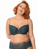 Бюстгальтер Zoya на косточках со съёмными пуш-ап вкладышами (Размер: 70H) (Цвет: темно-бирюзовый)