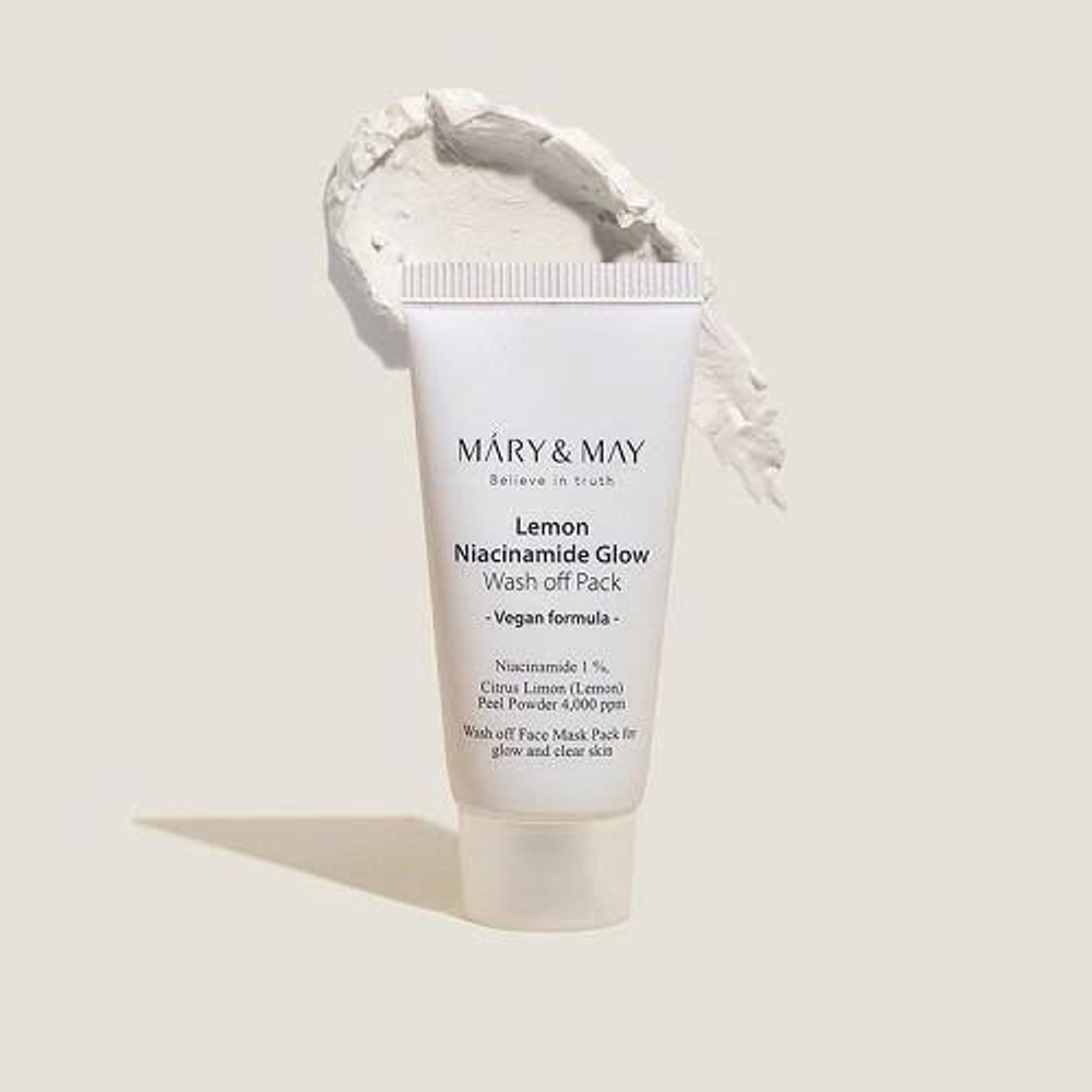 Глиняная маска для сияния кожи Mary&May Lemon Niacinamide Glow Wash Off Pack