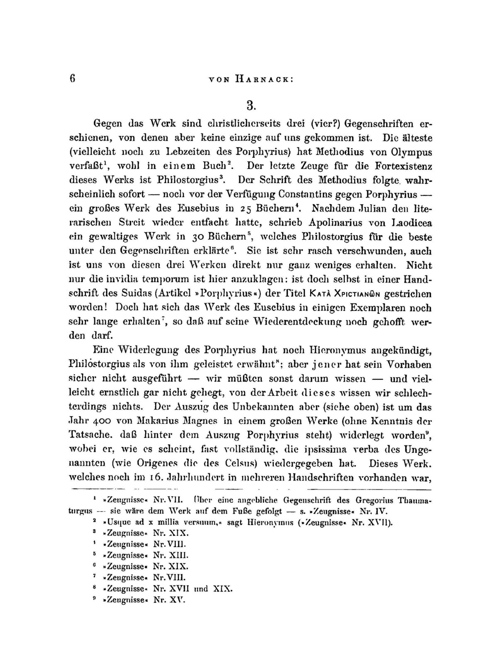 Porphyrius - Gegen die Christen | A.von Harnack