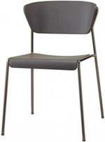 Стул деревянный Scab Design Lisa Wood, черный глянцевый никель, черный дуб