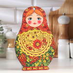 Доска разделочная сувенирная в русском стиле "Матрёшка", 15 x 23 см