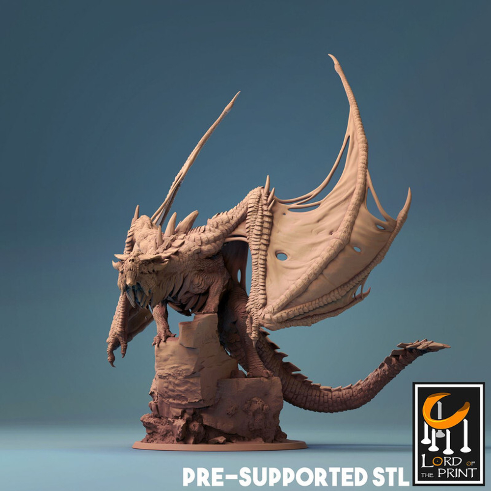 Дракон монстр миниатюра для dnd, днд, pathfinder, фентези, Настольная игра, НРИ, Варгейм, РПГ