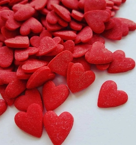 Посыпка "Сердечки большие красные", 30 г