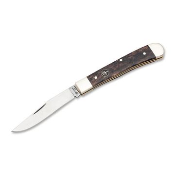 Складной нож Boker 119949 Trapper Bone Buckskin c клинком из стали С75, рукоять Кость / Никель