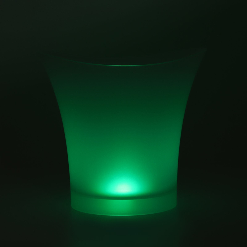 Ведёрко для льда с подсветкой Доляна, 24,5×23×23 см, на батарейках