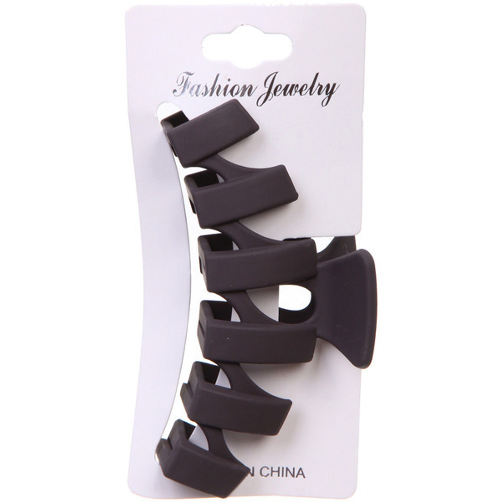 Заколка - краб для волос на блистере «TIARA», шесть цветов в ассортименте, 11см