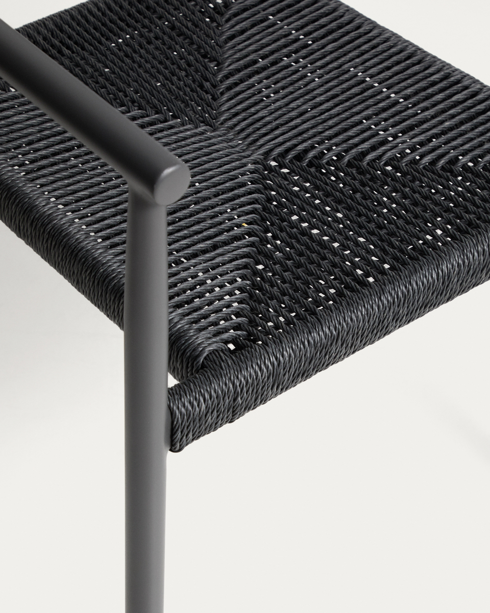 Уличный стул Livadia из серого алюминия и веревки