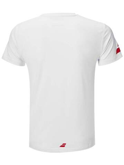 Футболка для мальчика теннисная Babolat Exercise Big Babolat Tee - white/white