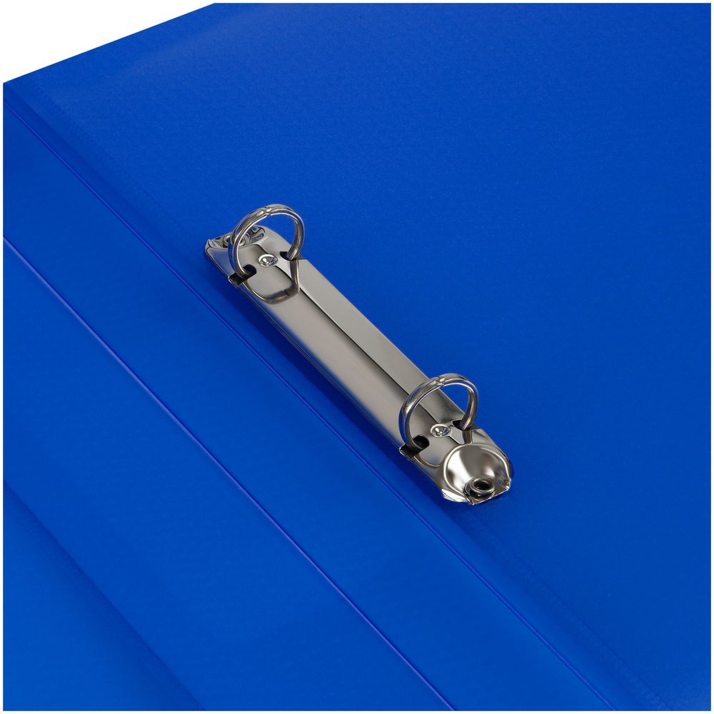 Папка на 2-х кольцах, 25мм, Стамм Кристалл, 700мкм, корешок с карманом, синяя