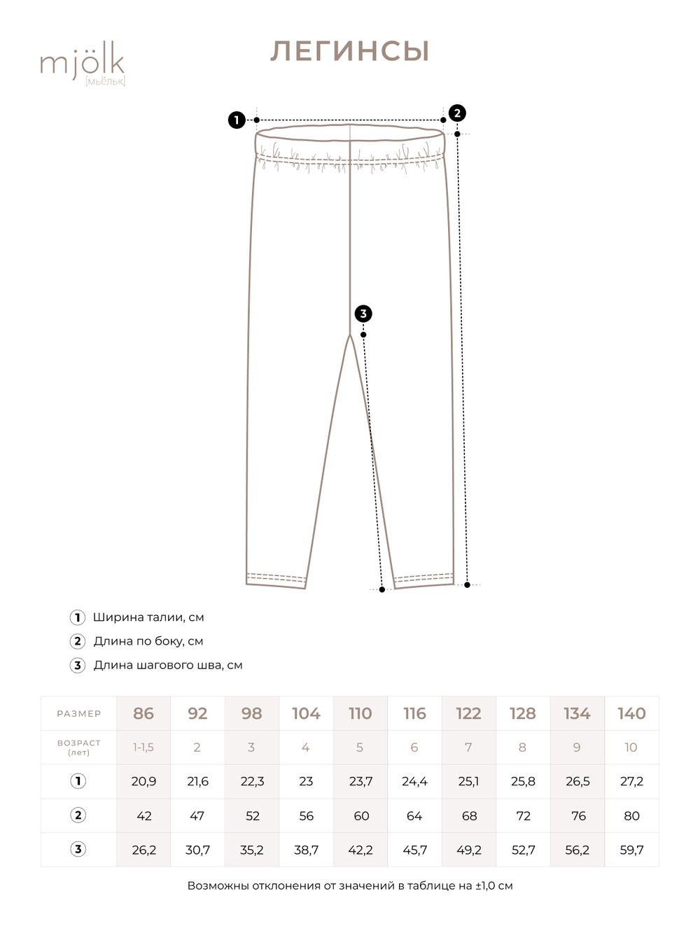 Легинсы Mjölk Молнии