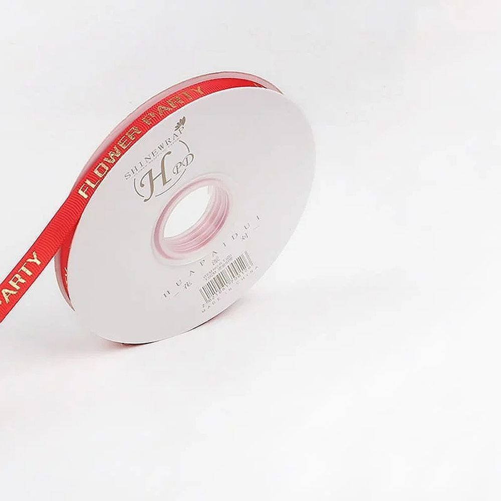 Лента шелк &quot;Party&quot; 1см*45ярд КРАСНЫЙ