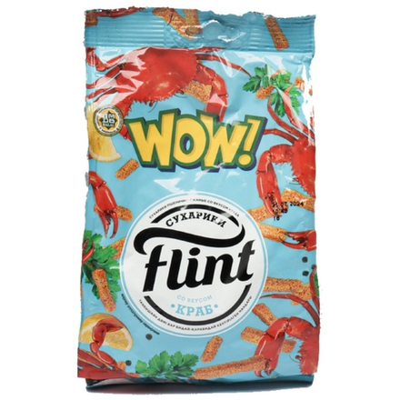 Сухарики Флинт WOW Краб 190 гр