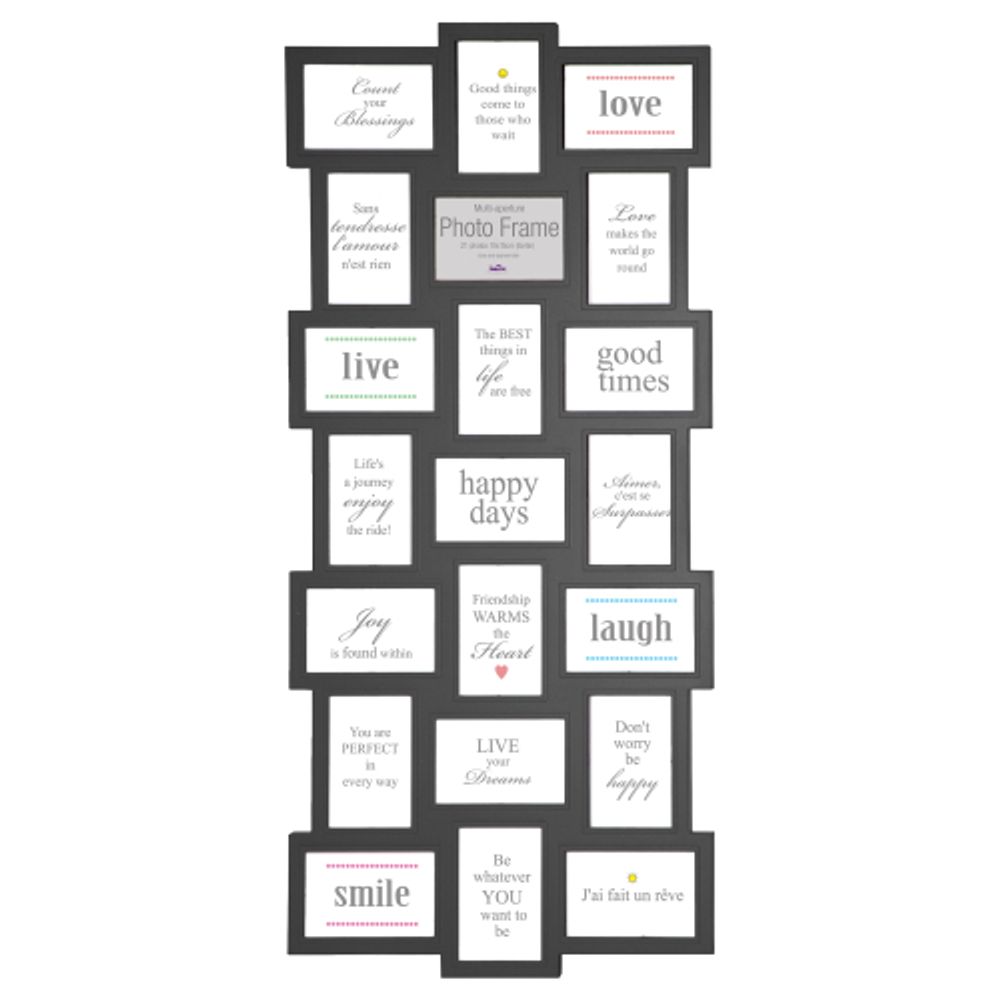 Innova PI03447 фоторамка 21 фото 10*15 Maggiore XV черная, пластик | Innova