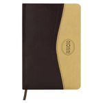 Ежедневник датированный 2022 А5 138x213 мм BRAUBERG "De Luxe", под кожу, коричневый/бежевый, 112746
