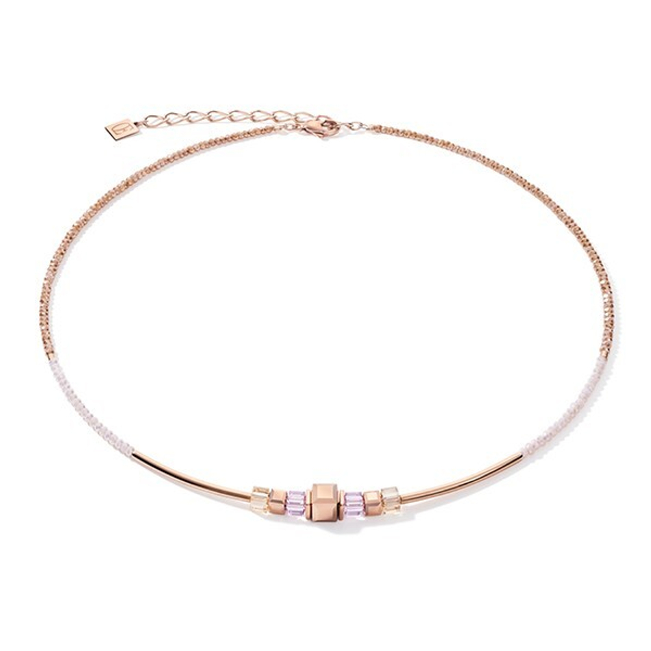 Колье Coeur de Lion Rose Gold Lilac 5042/10-0829 цвет розовый, золотой