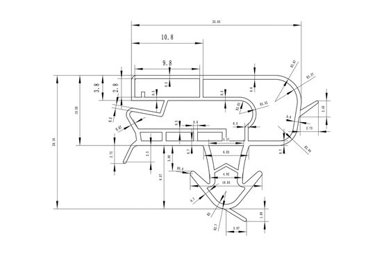 Уплотнитель для холодильника Toshiba R74RDA м.к. 715*505 мм по пазу (038 АНАЛОГ)