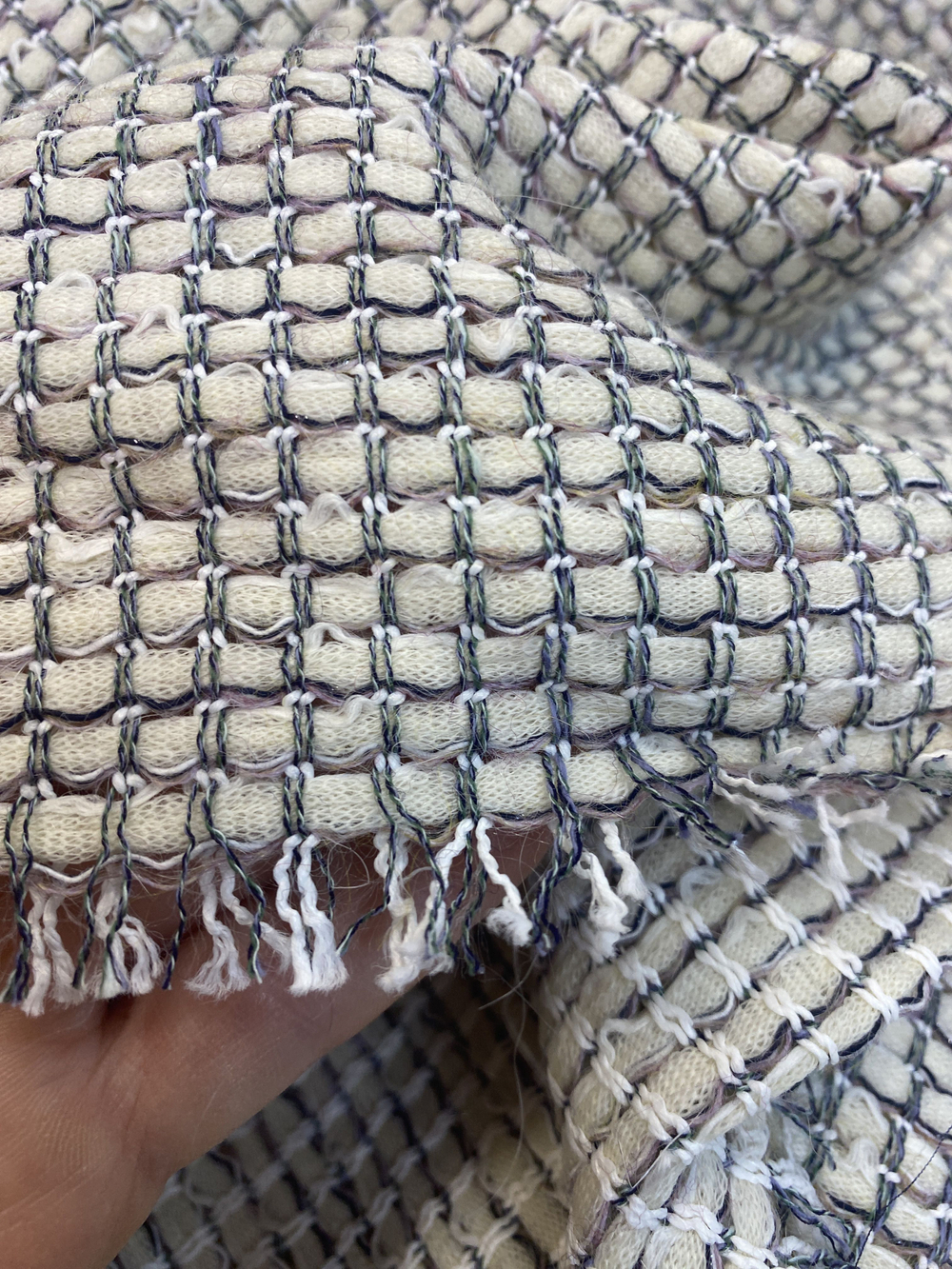 Ткань ШАНЕЛЬ (Италия) 80% шерсть 10% хлопок 10% мохер ш-150см отрез 0.7 м