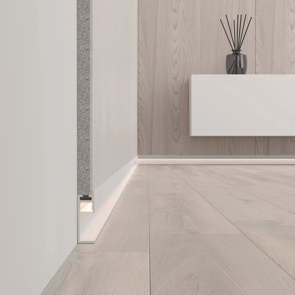 Профиль PLINTUS-H35-F-2000 WHITE (Arlight, Алюминий) 043605