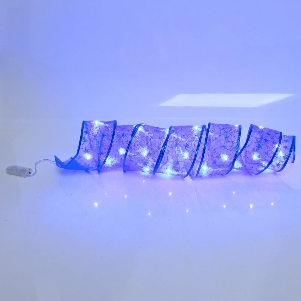 Гирлянда для дома ЛЕНТА ДЕКОРАТИВНАЯ «Волшебство» 2,0 м, 6 см, 20 ламп LED (на батарейках), Синий (подсветка синий)