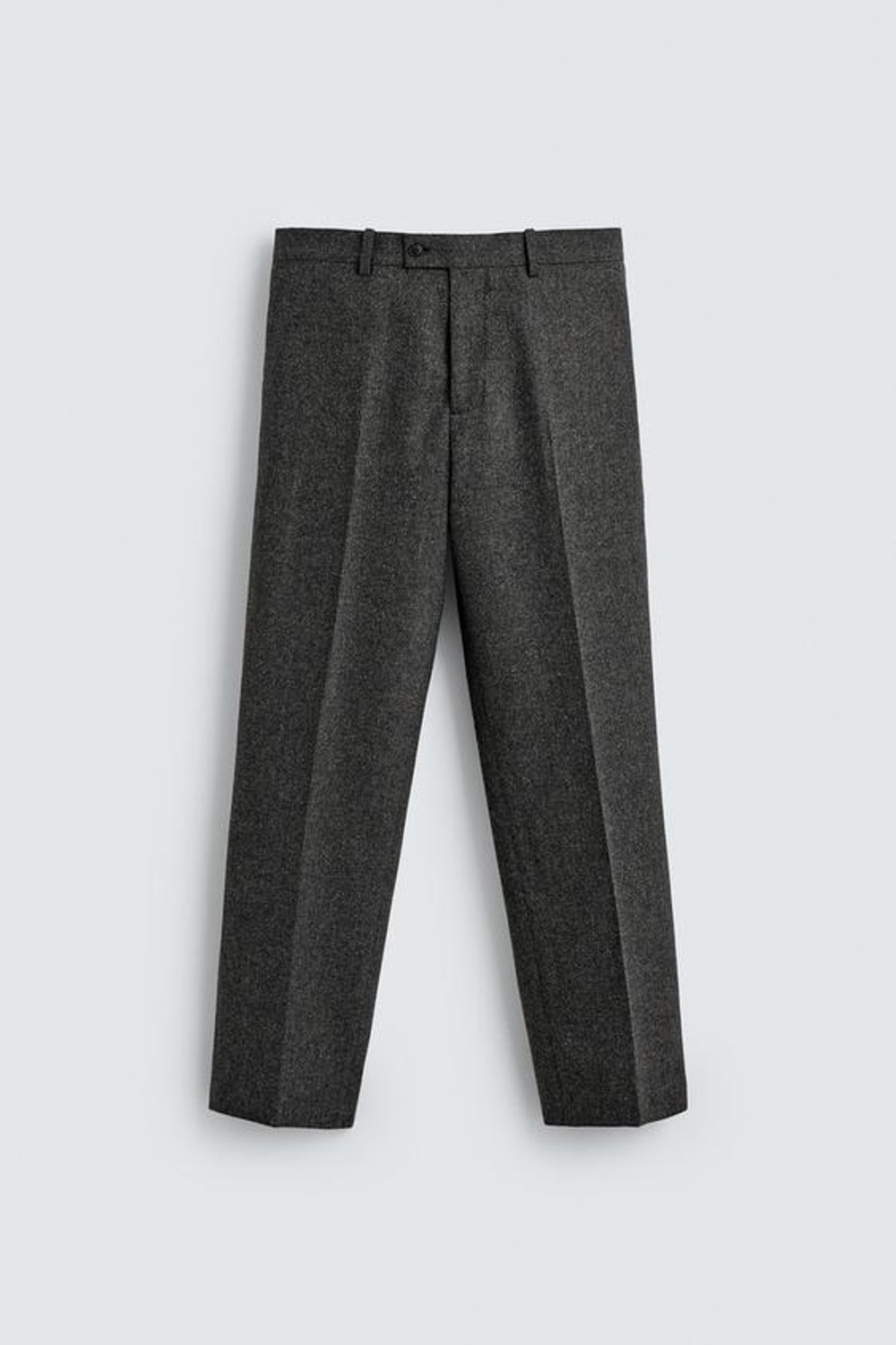 ZARA КОСТЮМНЫЕ БРЮКИ ИЗ РЕЛЬЕФНОЙ ТКАНИ С ШЕРСТЬЮ — LIMITED EDITION, АНТРАЦИТОВО-СЕРЫЙ
