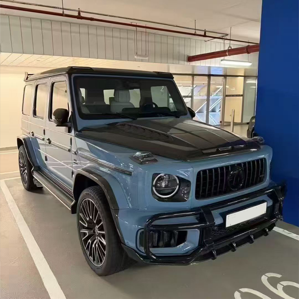 Карбоновая губа переднего бампера для Mercedes Benz G class W465 G63 2025+ Гелентваген гелик