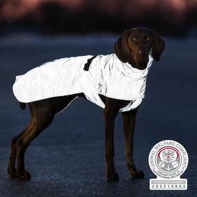 Попона-дождевик Lunas, светоотражающая, XS: 30 см, серебристо-синий , Trixie